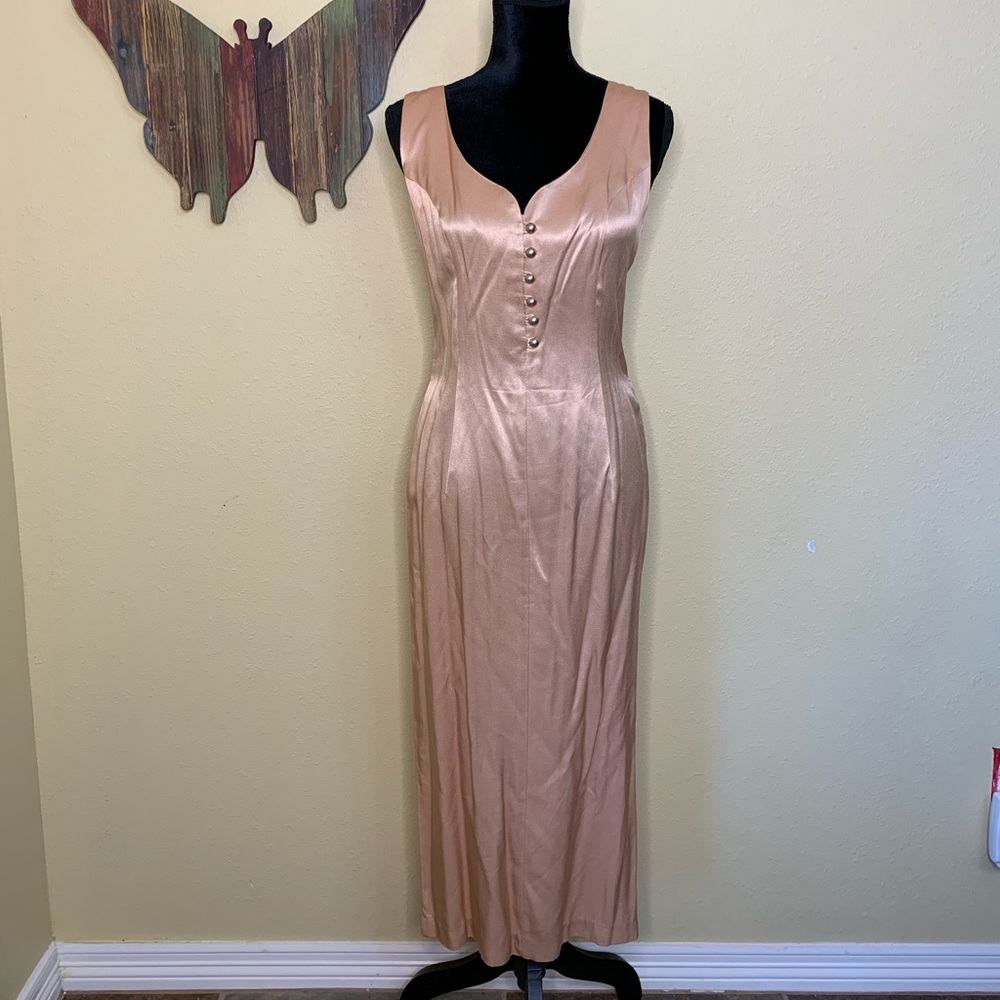 Golden, midi dress